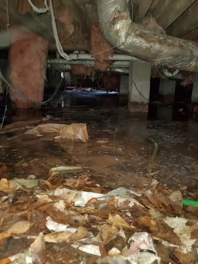 Crawl space flood assessment for Commercial Water Damage Restoration in Susanville